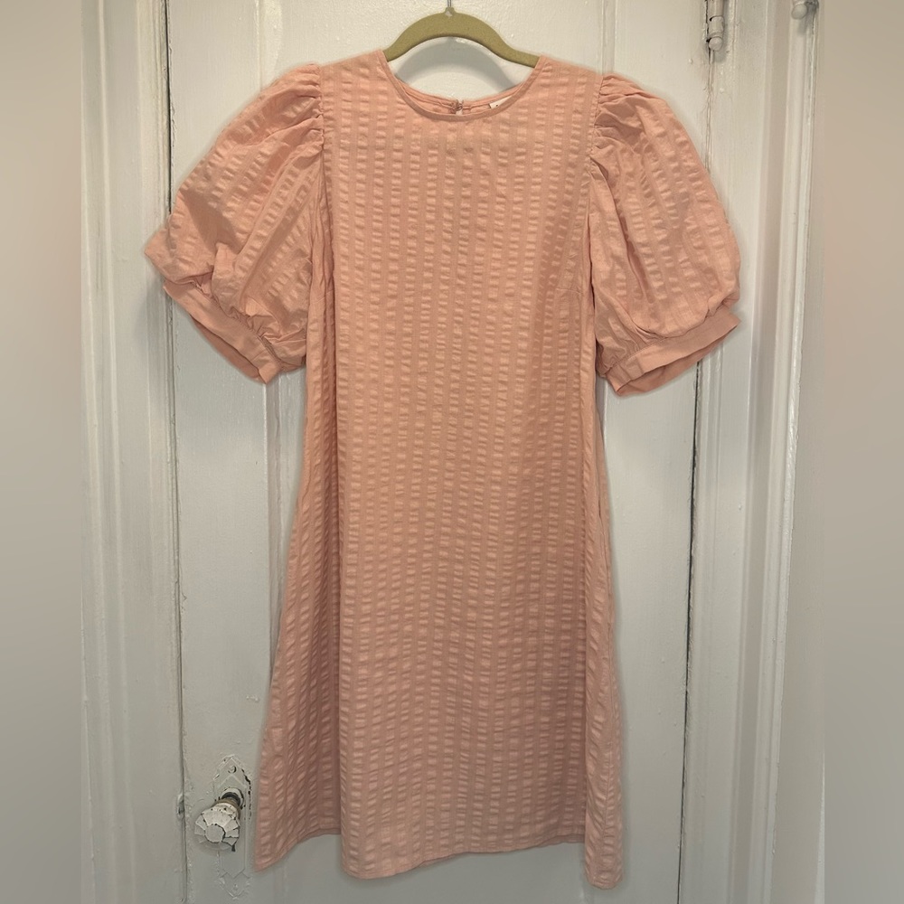 A.N.D. Puff Short-Sleeve Dress with Pockets